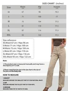 Quần jeans nữ ống đứng màu trơn có túi, kiểu dáng thường ngày, thích hợp cho mùa xuân. - Màu be - Xem 5