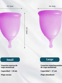 2 Copas Menstrual /bolsita/caja/ Certificada Fda  Fengq - Púrpura - Ver 5
