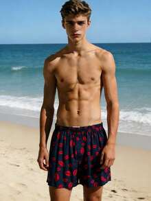 1pc Men's Multicolor Cotton Plaid Print Fashionable Comfortable Boxer Briefs - Multicolor - View 1