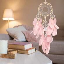 1PC Exquisite Hanging Ornament Dreamcatcher Pendant Forest Style Wind Chime Decoration Bedroom Decor Hanging Decoration Birthday Gift Moving Gift - 58-4592 Dreamy Horizon (Finished Product) - View 7