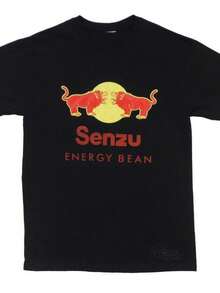 Senzu Bean Energy Drink  Funny Adult T-Shirt, Retro Loose-Fit T-Shirt - Back - View 7