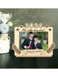 2026 Graduation Season Photo Frame, Wooden Graduation Photo Frame, Graduation Gift, Decorative Photo Frame And Clip, Graduation Party Decor - Multiple Styles - View 1