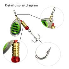 10pcs Metal Fishing Lure Spinner Bait Set With Storage Box - Multicolor - View 4