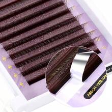 Mi giả ARISON 12 hàng 5D màu nâu, dạng quạt, kích thước 8-13mm, độ dày 0.07mm, dụng cụ nối mi, dụng cụ trang điểm. - Xem 4