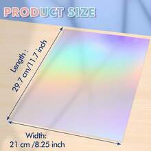 20 tờ giấy dán hologram khổ A4, màng hologram trong suốt chống thấm nước, kích thước 11,7 x 8,3 inch. - A - Xem 4
