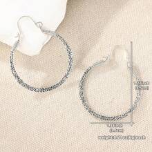 Fashionable Retro Round Earrings, Suitable For Various Occasions, An Ideal Gift For Her - Silver - View 2