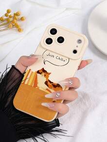 Ốp điện thoại hình mèo dễ thương "Thư giãn thôi" tương thích với iPhone và Galaxy. - Nhiều màu - Xem 5