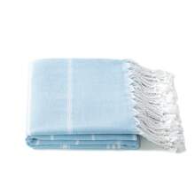 1/2 chiếc khăn tắm biển Thổ Nhĩ Kỳ cỡ lớn (100x180cm) - Khăn tắm sọc mật độ cao 380g, chống cát và nhanh khô, chăn du lịch nhỏ gọn cho kỳ nghỉ biển và bơi lội - sọc - Xem 9