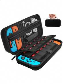 1pc Protective Case Box Compatible With Nintendo Switch/Switch OLED, Includes 20 Game Card Slots And Hard Shell Travel Bag - View 8