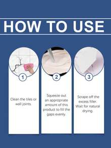 120毫升瓷砖填缝剂，防水防霉密封剂，适用于家庭厨房和浴室 - 多色 - 查看 6