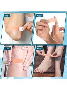 160 Stücke Multi-Größen Fingerpflaster, wasserdicht & atmungsaktiv, sortierte Pflaster für die tägliche Pflege, geeignet für Zuhause, Reisen, Wandern, Klettern, Erwachsene, wasserdicht, atmungsaktiv, hautfreundlich, steril, heilend, antibakteriell, langanhaftend, Wundschutz - 8 Sorten, 160 Stück pro Packung - Übersicht 7