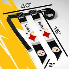 Franklin Sports - Conjunto de Fútbol con Bandera de la  Cinturones y Banderas Equipo para Niños y Adultos - Pittsburgh Steelers - Ver 2