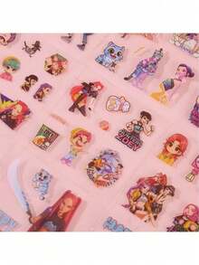 全新100张K-POP卡通贴纸动漫人物形象恶魔猎人DIY涂鸦原创装饰贴纸礼盒校园奖励收藏玩具节日礼物（随机款式） - 彩色 - 查看 9