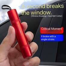 Búa an toàn ô tô 2 trong 1 bằng thép vonfram độ cứng cao, dụng cụ phá kính khẩn cấp và cắt dây an toàn, phụ kiện dụng cụ cứu hộ ô tô. - A - Xem 13