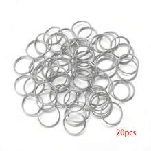 Bộ 60 chiếc vòng sắt hai lớp hình tròn, đường kính 16mm, dùng làm móc khóa, móc chìa khóa có thể tháo rời. - móc khóa - Xem 5