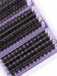 C&Litangel New 410 Clusters 6mm, 10-18mm Soft Fluffy Silk Lash Clusters - Lower Lash + 100D + 120D + 150D, Lightweight Segmented DIY Lash Extensions, D Curl Cluster Lashes For DIY At Home, Lash Extensions For Beginners, Daily Wear Reusable Clusters, Party/Wedding Lashes - D - View 3