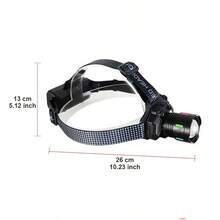100000LM Potente Linterna Frontal LED Luz Recargable Sensor Camping Cabeza Linterna Blanca/Amarilla Larga Distancia Lámpara Frontal - negro - Ver 12