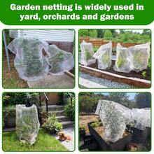 1pc White Garden Plant Fruit Protection Net Bag, Fruit Tree Anti-Insect Net Cover, Plastic Mesh Barrier Net With Pull Rope, Suitable For Vegetables, Fruit Trees And Shrubs, To Prevent Squirrels, Birds And Insects - A - View 10
