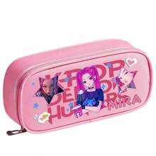Hộp đựng bút hoạt hình K-Pop, 1 chiếc, túi đựng văn phòng phẩm hai lớp dung tích lớn, túi đựng bút chất lượng cao với hình in các nhân vật Rumi, Mila, Zoe dễ thương, phù hợp cho trẻ em và người lớn. - Nhiều màu - Xem 7