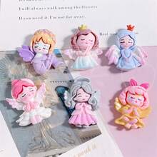 6pcs/12pcs Cute Angel Princess Refrigerator Magnets, Vibrant Resin Fairy Princess Fridge Magnets, Home Decor Magnets, Sweet Aesthetic Decoration - Multicolor - View 8
