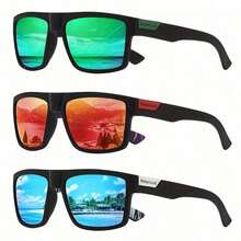 SGIAWETA-3-Piece Set Men's Fashion Glasses - Classic Glasses Suitable Driving, Everyday Outings, Running, Hiking And Beach Going-Birthdaygift - 黑白 - 查看 2