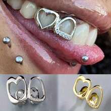 Dentures Suitable For Women & Men, Bling Braces With 5A 5A Zirconia Teeth Decoration, Double Combination Metal Frame For Parties, Music Festivals, Year-Round Wear, Instant Smile For Denture Users - Golden - View 4