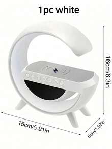 1/2 chiếc Loa Bluetooth đa chức năng hình chữ G kiêm đồng hồ báo thức kỹ thuật số với sạc không dây và đèn nền RGB, trang trí phòng chơi game hiện đại, trang trí bàn đầu giường, phù hợp cho phòng ngủ, văn phòng tại nhà, đèn nền có thể điều chỉnh, món quà lý tưởng cho Ngày Valentine. - Nhiều màu - Xem 7