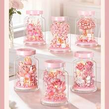 690/560/450/430/410/400pcs Micro Particle Assembly Flower Building Blocks Ornament. Wishing Bottle With 6 Styles Adult Assembly Building Blocks. Mini Flower Assembly Building Blocks In Bottle. Floral Assembly Building Blocks Gift For Teenagers. Rose, Butterfly, Cherry Blossom, Wishing Tree ABS Material Building Blocks Ornament. Desk Decor, Bedroom Decor, Collectible Building Blocks, Birthday Gift, Christmas Gift - Baby Pink - View 11