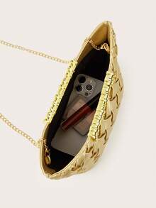Fashionable & Elegant Women's Handbag, Suitable For Daily Use, Gatherings, Parties, Weddings, Vacations And Other Occasions - Gold - View 7