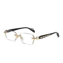 2pcFrameless Fashion Women's Polygon Glasses High-End Decorative Suitable For Office Eyewear - Multicolor - View 6