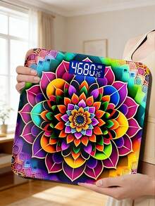 1pc LED Display Electronic Scale, 2D Digital Bathroom Scale, Decorative Weighing Platform - Suitable For Long-Term Use, Meets Family Weighing Needs, Perfect Gift For Christmas, New Year And Valentine's Day - Multicolor - View 2