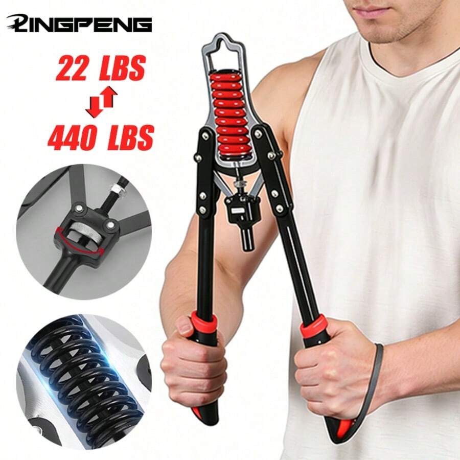 LINGPENG Chest Expander Arm Training Arm Workout Exercise Machine Adjustable Carbon Steel Anti-Slip Ergonomic Handle - Multicolor - View 1