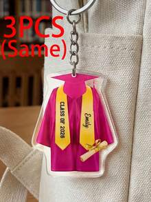 1/3/5 Pcs Personalized Graduation Acrylic Keychains, Custom Text Keychains, Multiple Patterns To Choose From, Two Sizes To Choose From, Perfect For 2026 Graduation Gift For The Year, Stylish And Simple Design, Suitable For Him/Her, Perfect School Supplies, Back To School, Office, Dormitory, Middle School Students - Multicolor - View 14