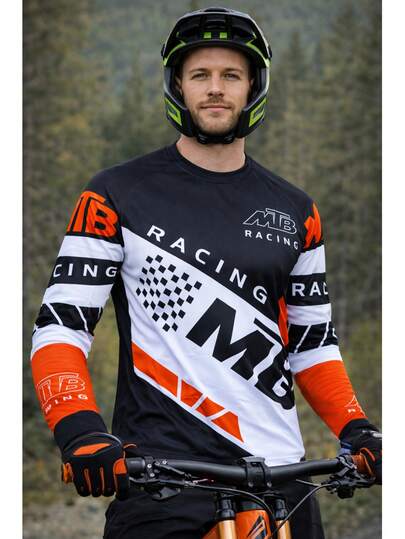 TELEYI MTB Jersey Downhill Racing T-Shirt For Cycling, Motorcycle, And Off-Road Biking, Long-Sleeve Sports Top. Spring
