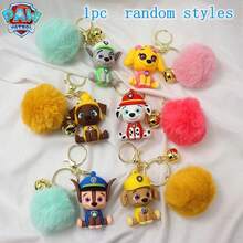 Paw Patrol 1个可爱有趣的汪汪队卡通钥匙扣,PVC材质,创意情侣背包挂件,动漫人物玩具,可爱装饰品,适合收藏,可作汽车钥匙挂件,时尚背包装饰,背包车链 - 彩色 - 查看 14