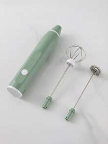 1个可充电电动奶泡器和打蛋器，配有奶油打蛋器和打蛋器，双可拆卸304不锈钢搅拌头，轻巧便携，适合厨房、烘焙和旅行使用。 - 彩色 - 查看 8