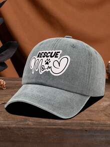 1 قبعة بيسبول كاجوال بطباعة حرف "RESCUE MOM" ومجموعة من الحيوانات الأليفة، طراز رياضي كاجوال عصري، مناسب للجنسين، قابل للتعديل، متعدد الاستخدامات للربيع والصيف، مناسب للارتداء اليومي والتخييم والصيد - كرة بيسبول مغسولة بالماء - مشاهدة 16