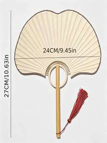 Foldable Hand Fan, Handmade Fan, Handheld Fan, Fashion Accessory For Women, Portable Mini Electric Fan, Double-Sided Ginkgo Leaf & Floral Pattern Handcrafted Fan, Lightweight Portable Rice Paper Hand Fan For Summer Cooling, Festival Decoration - Multicolor - View 8
