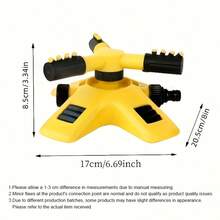 Vòi phun tưới cây tự động xoay 360 độ ba nhánh, tự động phun sau khi nước chảy qua, phạm vi tưới rộng và phun đều, lắp đặt vòi phun sữa nhanh chóng, có thể sử dụng nối tiếp nhiều vòi với nhau, chất liệu ABS, chắc chắn và bền, không cần nguồn điện. - A - Xem 15