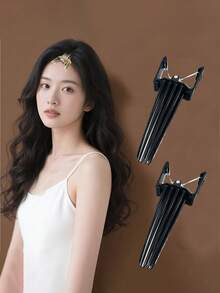 2pcs High Crown Hair Clips, Root Volumizing Tool, Natural Seamless Clips, Hair Positioning Tool, Hairstyle Aid Tool - Multicolor - View 3