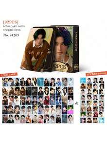 Bộ 92 thẻ hội người hâm mộ Triệu Ân Quang (60 thẻ + 32 sticker), thẻ LOMO hai mặt, bưu thiếp, bookmark, quà tặng ngày lễ và Giáng sinh. - Bộ - Xem 10