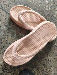 Women's Cloud Flip-Flops With 3 Braids And A Comfortable And Soft Cloud Platform For Everyday Wear - Màu be - Xem 2