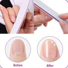 20支装专业指甲锉，无异味，双面设计，100/180目，适用于亚克力指甲护理工具 - 彩色 - 查看 5