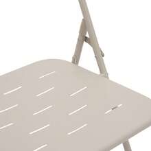 3-Piece Folding Bistro Set For Outdoor Use, E-Coated, Folding Garden Furniture, 2 Chairs And 1 Table, Weatherproof Conversation Set For Patio/Indoor Use, Beige - 米色 - 查看 4