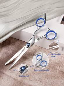 3pcs Pet Grooming Scissors Set - Hair Thinning Scissors, Trimming Scissors, Nail Clippers, Stainless Steel, Suitable For Small/Medium Dogs & Cats, Essential Home Pet Grooming Tools, Beginner-Friendly, Ins Style Pet Grooming Gift Set - Multicolor - View 9