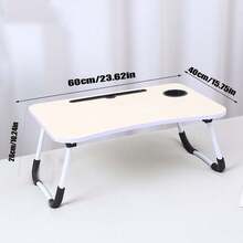 1pc Foldable Laptop Desk/Stool, Portable Folding Desk For Bed, Dorm, Study, Bedroom, Slouchy Person Desk - Multicolor - View 10