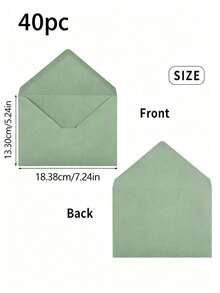 1件/30件套简约清新艺术信封，适用于婚礼请柬、贺卡、生日请柬，也适用于返校、毕业、婚礼、派对和聚会等场合，邀请朋友、家人和爱人。 - 查看 9