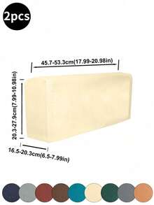 2 Stück einfarbige Sofa-Armlehnenüberzüge aus Silberfuchs-Samt/Sherpa, klassisches minimalistisches Design, hochelastische staubdichte Sofa-Armlehnenprotektoren, kratzfest, geeignet für Wohnzimmer, Arbeitszimmer, Schlafzimmer Sofaarmlehnen, Grau, Schwarz, Khaki - Verschiedenfarbig - Übersicht 12