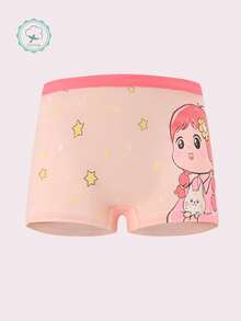8pcs/Pack Girls' Cute Cartoon Print Panties - Multicolor - View 3