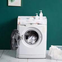 1pc PEVA Washing Machine Cover, Waterproof Sunscreen Fit For Top Load Automatic Washing Machine, Thick Dust-Proof Drum Washing Machine Cover - Multicolor - View 3